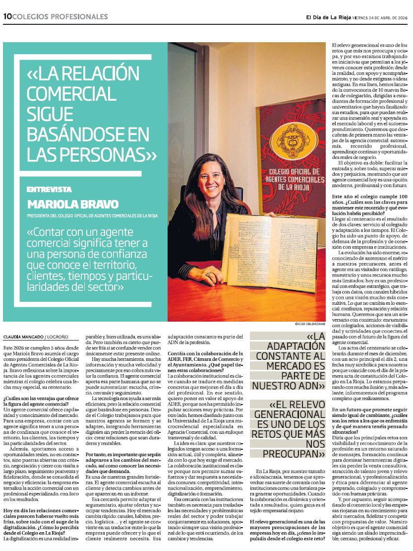 SUPLEMENTO DE COLEGIOS PROFESIONALES . EL DIA DE LA RIOJA